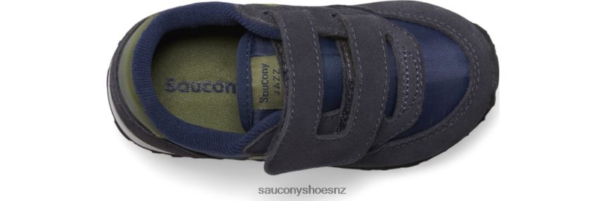 Saucony Jazz Hook & Loop Sneaker TX0L64953 Navy/Olive