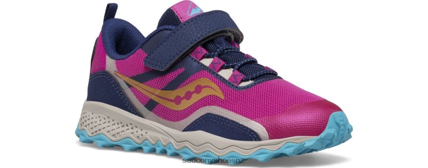 Saucony Peregrine 12 Shield A/C Sneaker TX0L64881 Navy/Pink/Turq
