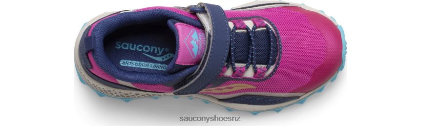 Saucony Peregrine 12 Shield A/C Sneaker TX0L64881 Navy/Pink/Turq
