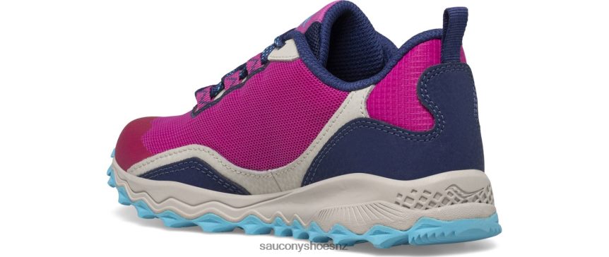 Saucony Peregrine 12 Shield Sneaker TX0L64897 Navy/Turquoise/Pink