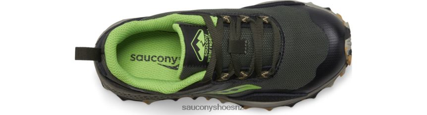 Saucony Peregrine 12 Shield Sneaker TX0L64898 Black/Slime