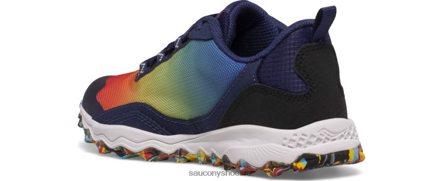 Saucony Peregrine 12 Shield Sneaker TX0L64899 Blue/Red/Yellow