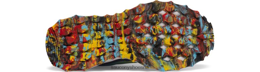 Saucony Peregrine 12 Shield Sneaker TX0L64899 Blue/Red/Yellow