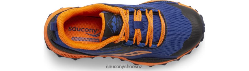 Saucony Peregrine 12 Shield Sneaker TX0L64900 Navy/Orange