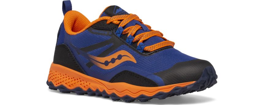 Saucony Peregrine 12 Shield Sneaker TX0L64900 Navy/Orange