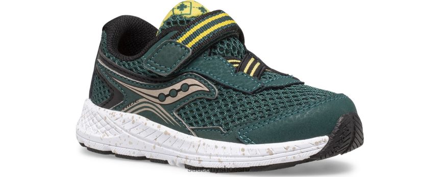 Saucony Ride 10 Jr. Sneaker TX0L64961 Green/Gold/Black