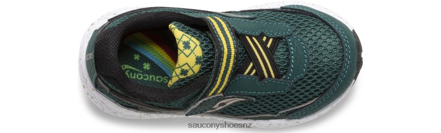 Saucony Ride 10 Jr. Sneaker TX0L64961 Green/Gold/Black