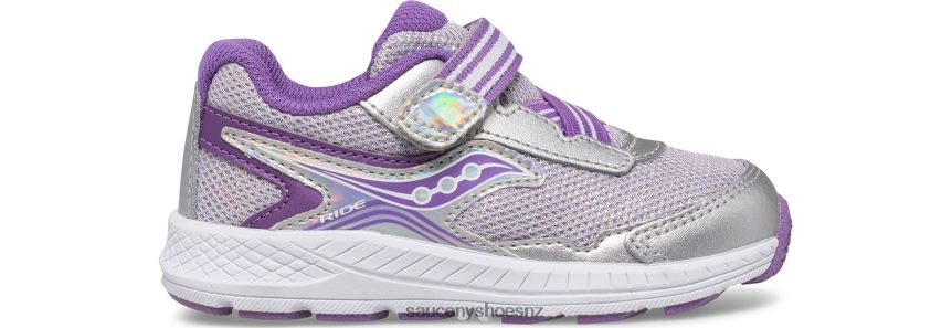 Saucony Ride 10 Jr. Sneaker TX0L64970 Silver/Purple