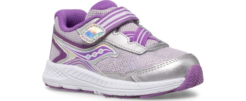 Saucony Ride 10 Jr. Sneaker TX0L64970 Silver/Purple