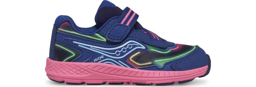 Saucony Ride 10 Jr. Sneaker TX0L64983 Neon/Blue/Pink