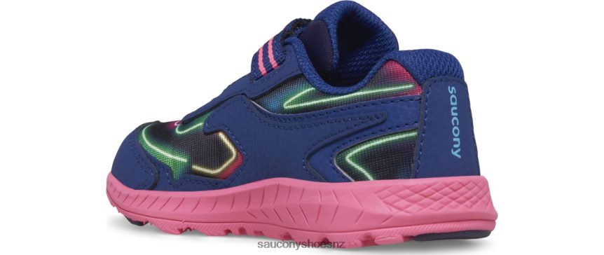 Saucony Ride 10 Jr. Sneaker TX0L64983 Neon/Blue/Pink