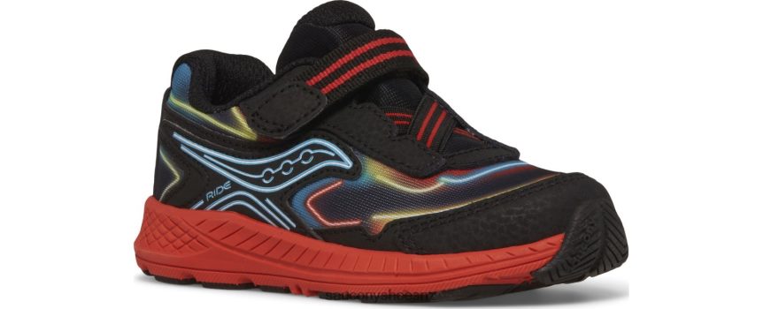 Saucony Ride 10 Jr. Sneaker TX0L64984 Neon/Black/Red