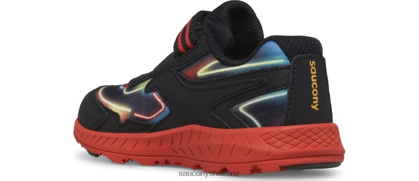 Saucony Ride 10 Jr. Sneaker TX0L64984 Neon/Black/Red
