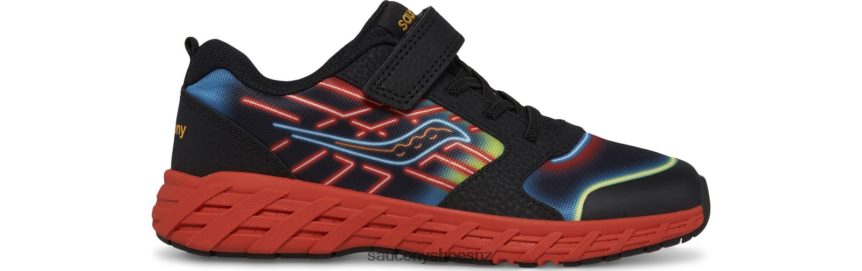 Saucony Wind 2.0 A/C Sneaker TX0L64875 Neon/Black/Red