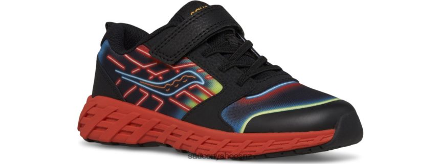 Saucony Wind 2.0 A/C Sneaker TX0L64875 Neon/Black/Red