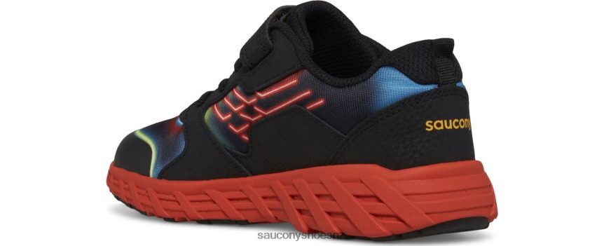 Saucony Wind 2.0 A/C Sneaker TX0L64875 Neon/Black/Red