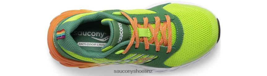 Saucony Wind 2.0 Lace Sneaker TX0L64938 Green/Orange