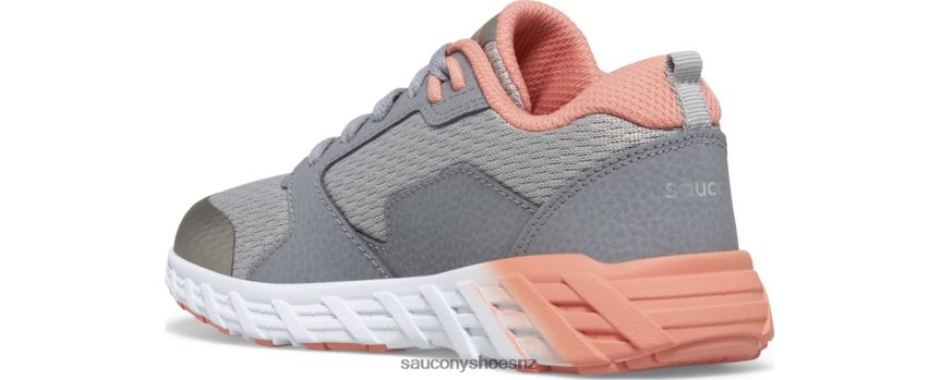 Saucony Wind 2.0 Lace Sneaker TX0L64939 Grey/Coral