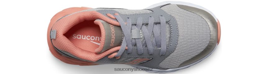 Saucony Wind 2.0 Lace Sneaker TX0L64939 Grey/Coral