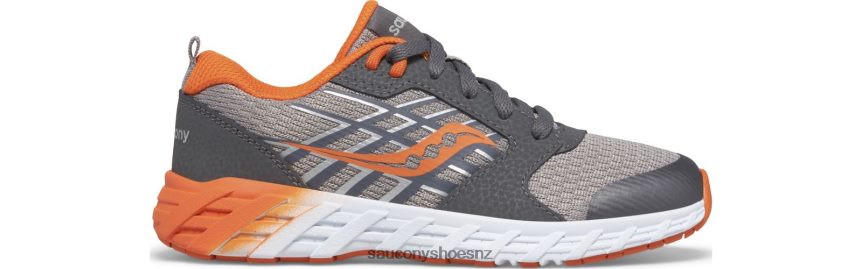 Saucony Wind 2.0 Lace Sneaker TX0L64940 Grey/Orange