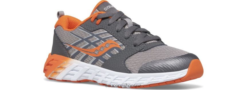 Saucony Wind 2.0 Lace Sneaker TX0L64940 Grey/Orange