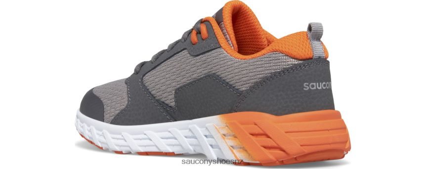 Saucony Wind 2.0 Lace Sneaker TX0L64940 Grey/Orange