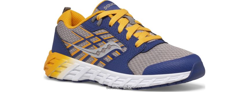 Saucony Wind 2.0 Lace Sneaker TX0L64941 Navy/Gold
