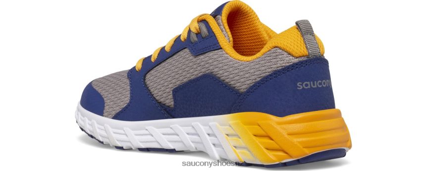 Saucony Wind 2.0 Lace Sneaker TX0L64941 Navy/Gold