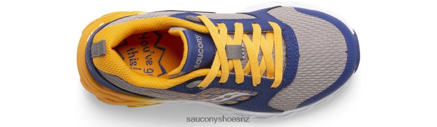 Saucony Wind 2.0 Lace Sneaker TX0L64941 Navy/Gold