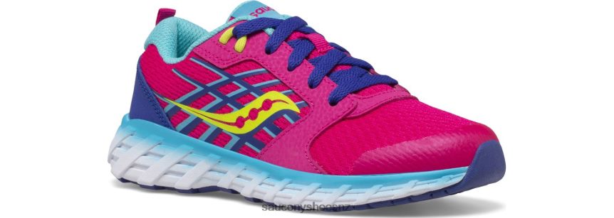 Saucony Wind 2.0 Lace Sneaker TX0L64943 Pink/Blue/Green