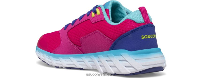 Saucony Wind 2.0 Lace Sneaker TX0L64943 Pink/Blue/Green