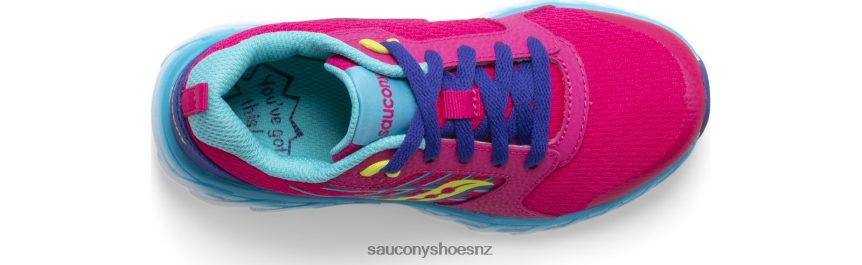Saucony Wind 2.0 Lace Sneaker TX0L64943 Pink/Blue/Green