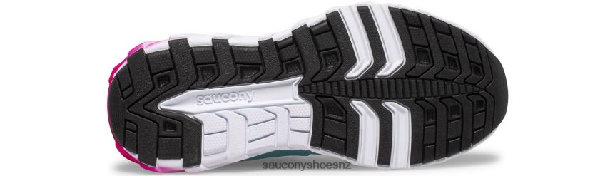Saucony Wind 2.0 Lace Sneaker TX0L64945 Turq/Pink/Black