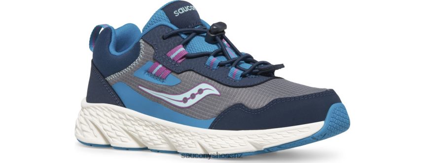 Saucony Wind Shield 3.0 Sneaker TX0L641009 Navy/Grey/Turq