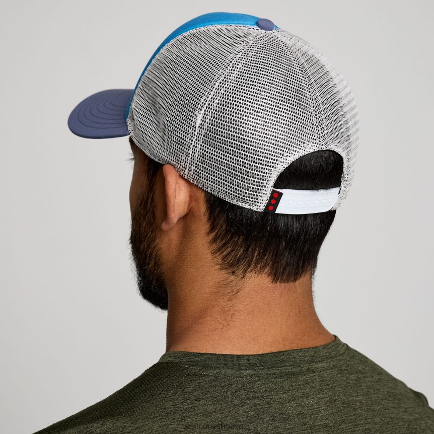 Saucony Foamie Trucker Hat TX0L64468 Azure Graphic