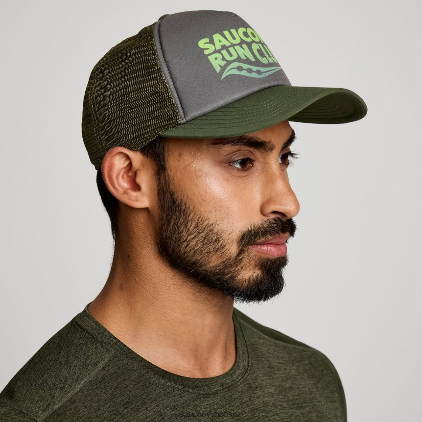 Saucony Foamie Trucker Hat TX0L64469 Climbing Ivy Graphic