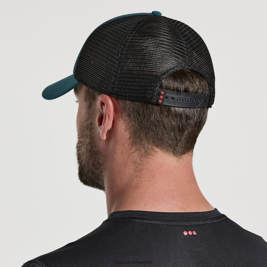 Saucony Foamie Trucker Hat TX0L64470 Lagoon Graphic