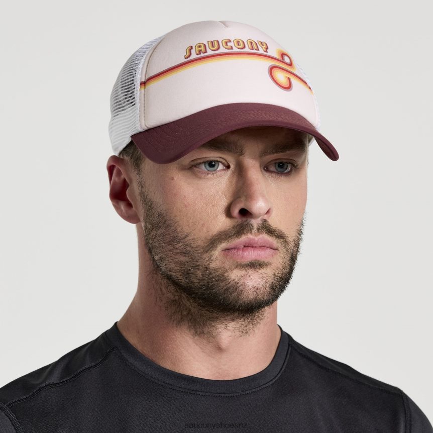 Saucony Foamie Trucker Hat TX0L64471 Stone Graphic
