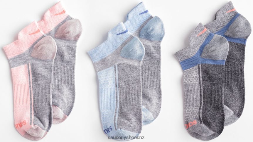 Saucony Inferno Liteweight 3-Pack Socks TX0L64489 Pink Assorted