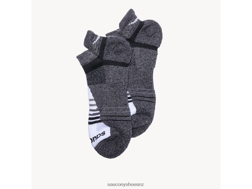 Saucony Inferno Merino Wool Blend No Show 3-Pack Sock TX0L64472 Grey Marl