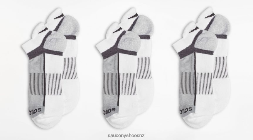 Saucony Inferno No Show Tab 3-Pack Socks TX0L64475 White