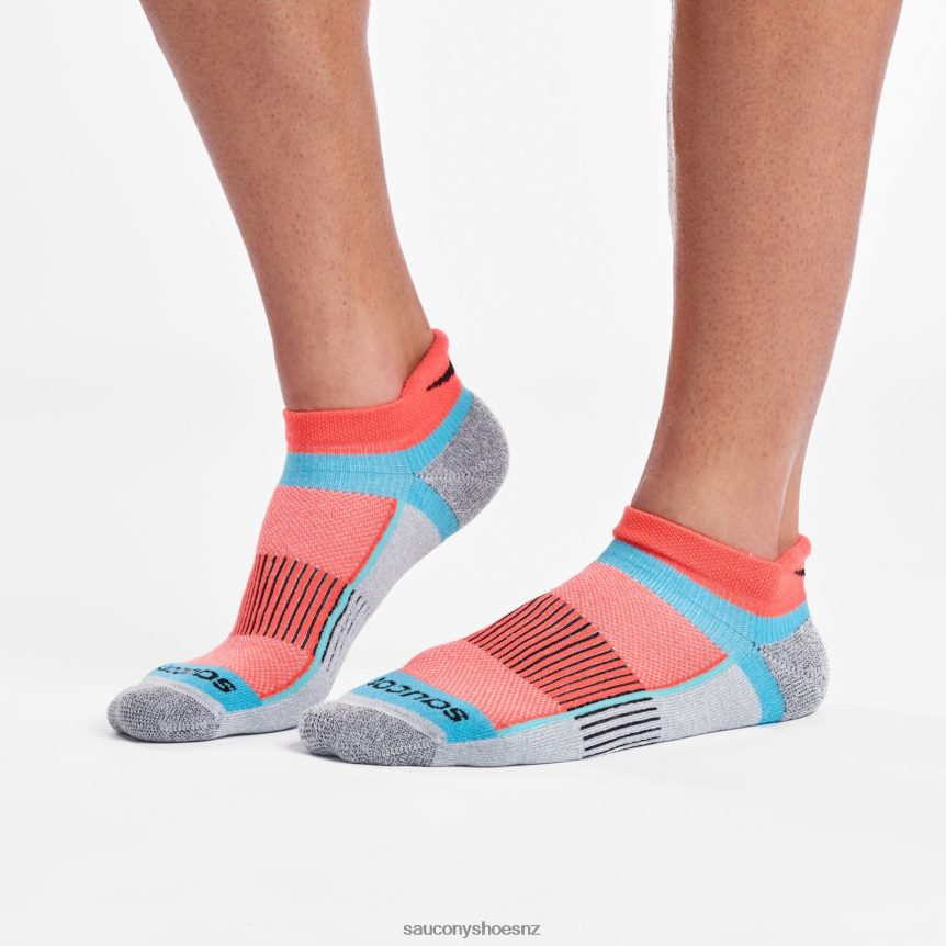 Saucony Inferno No Show Tab 3-Pack Socks TX0L64479 Grey Heather