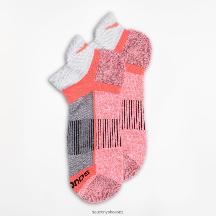 Saucony Inferno No Show Tab 3-Pack Socks TX0L64479 Grey Heather