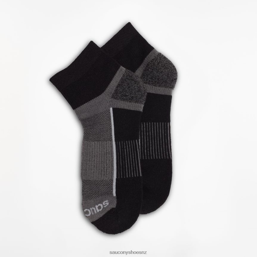 Saucony Inferno Quarter 3-Pack Socks TX0L64481 Black