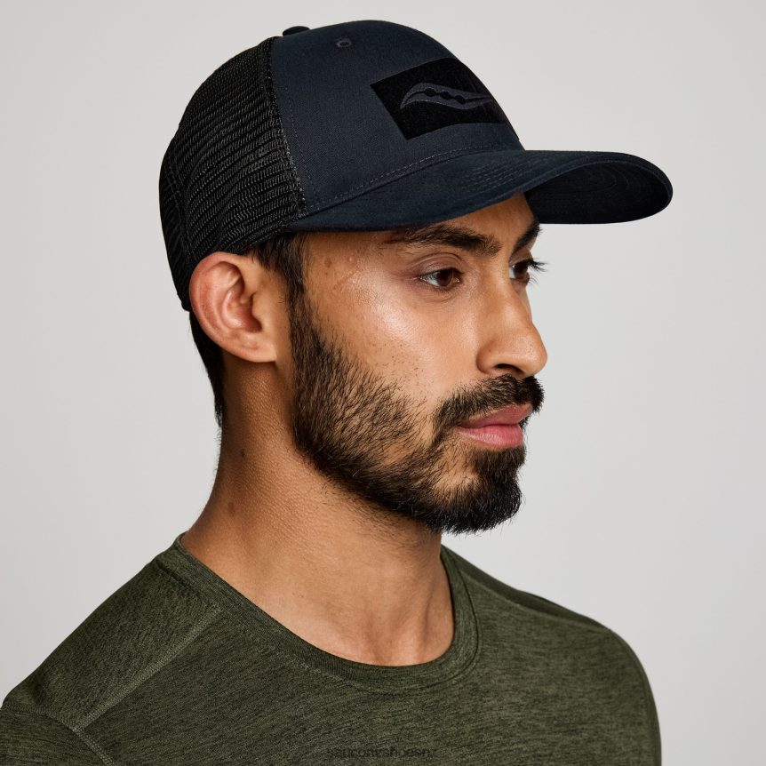 Saucony Trucker Hat TX0L64461 Black Graphic