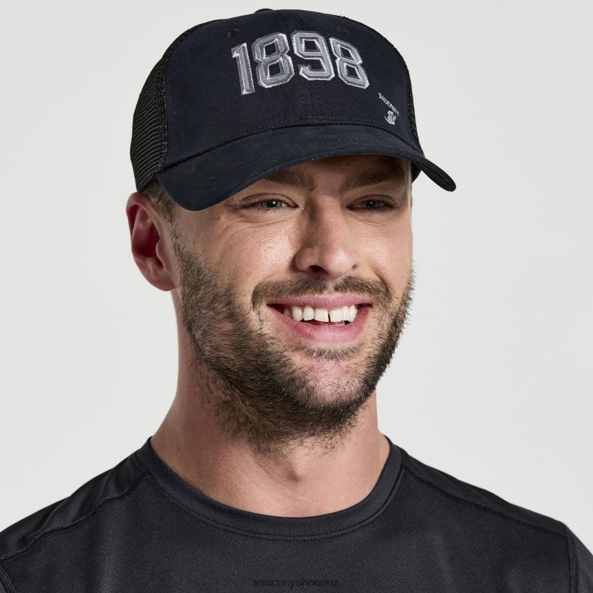 Saucony Trucker Hat TX0L64462 Black Graphic
