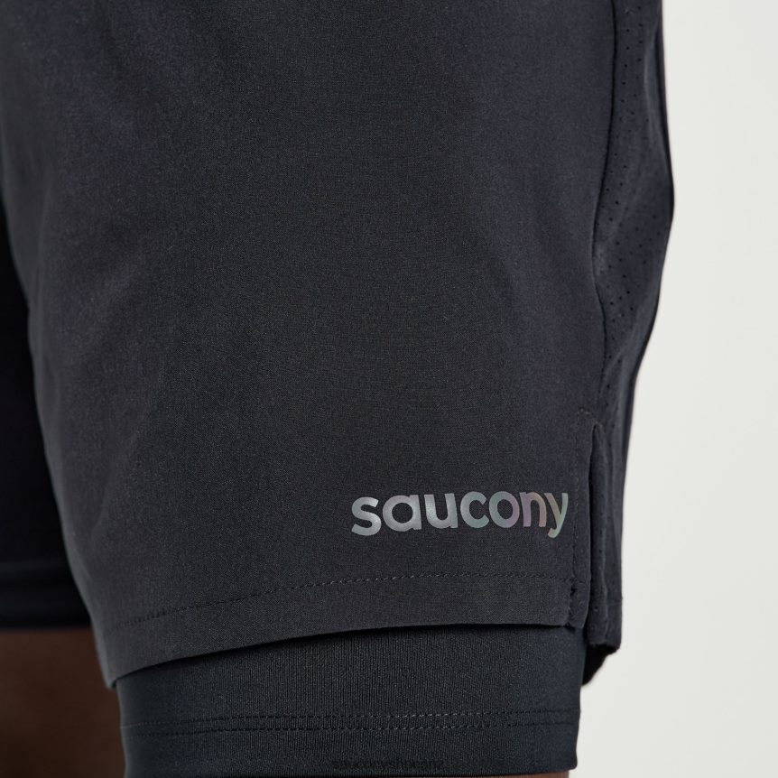 Saucony Outpace 7 2-in-1 Short TX0L64389 Black