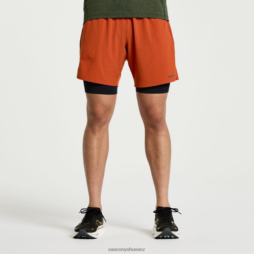 Saucony Outpace 7 2-in-1 Short TX0L64390 Lava