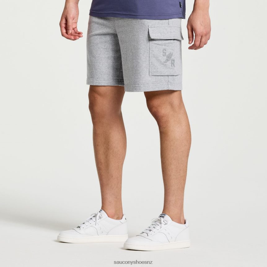 Saucony Rested Sweat Short TX0L64416 Light Grey Heather Graphic