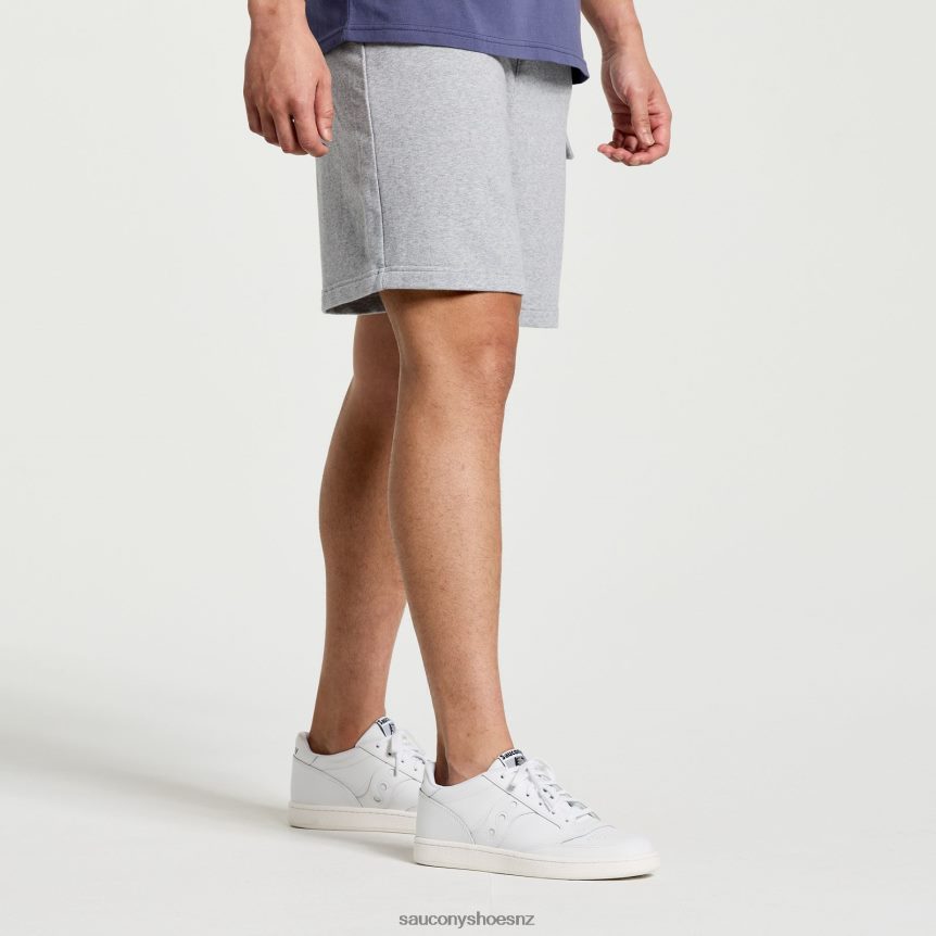 Saucony Rested Sweat Short TX0L64416 Light Grey Heather Graphic
